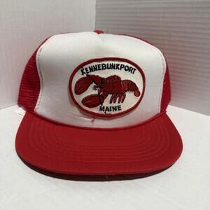 Vintage Kennebunkport Maine Mesh Trucker Snapback Hat Men’s